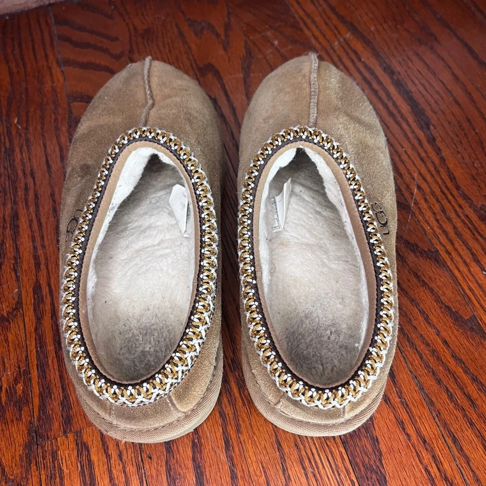 UGG Tasman‎ Suede Slippers Chestnut Brown 1019066K Kids Size 4 Mens 4 Womens 6
